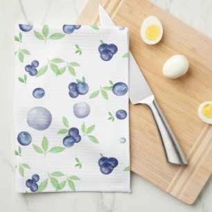 Paño De Cocina Summery Watercolor Blueberry 