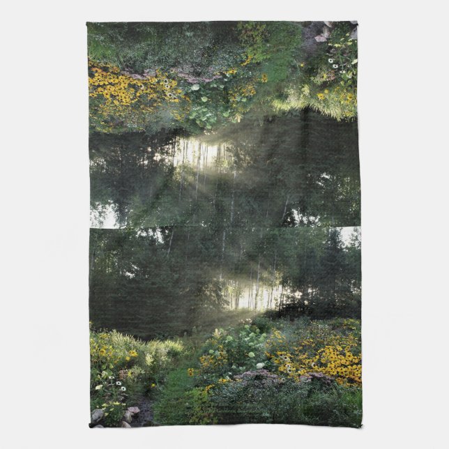 Paño De Cocina Sun Rays en los Jardines de la Temporada Tardía (Vertical)