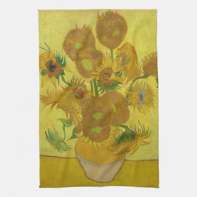 Paño De Cocina Sunflowers - Vincent van Gogh (Vertical)