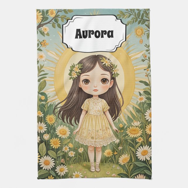 Paño De Cocina Sunny Serenade Personalizada (Vertical)