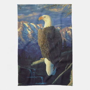 Paño De Cocina Sunrise American Bald Eagle Mountain