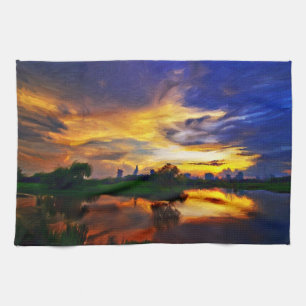 Paño De Cocina Sunrise   Pintura abstracta