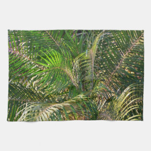 Paño De Cocina Sunset Lit Palm Fronds Tropical