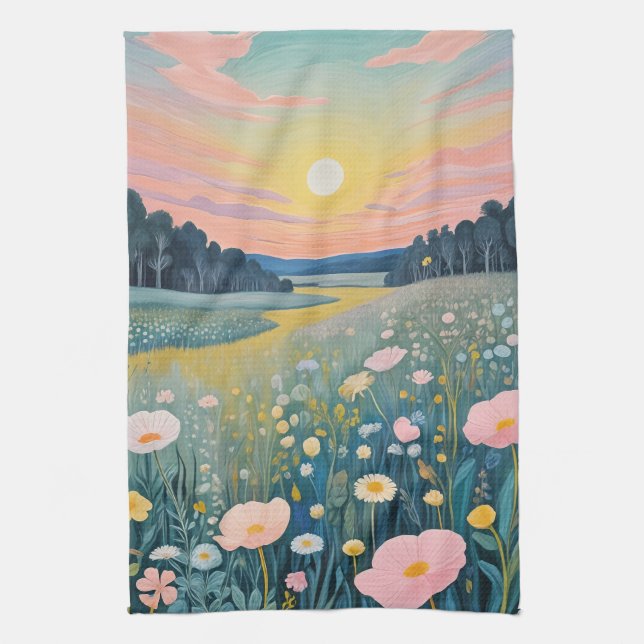 Paño De Cocina Sunset Poppies (Vertical)