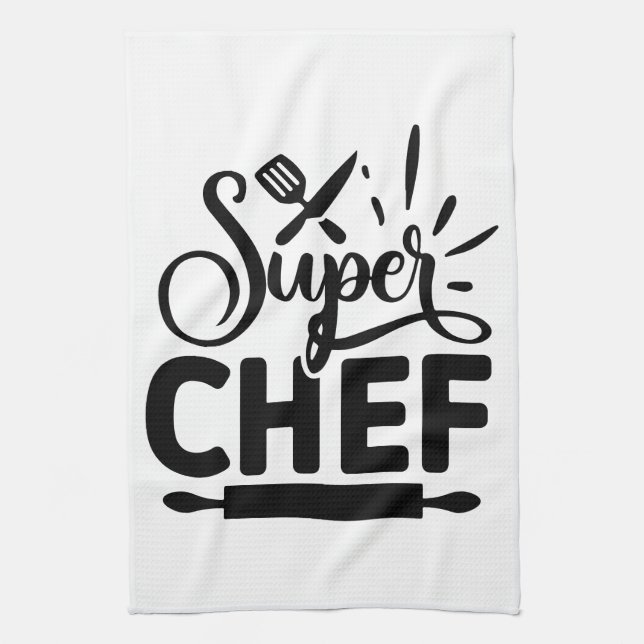 Paño De Cocina Super Chef Kitchen Apron con herramientas (Vertical)