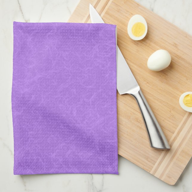 Paño De Cocina Superficie morada texturizada con patrón de remoli (Doblado Cuarto)