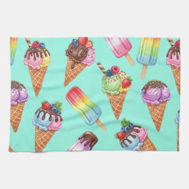 Paño De Cocina Surtido de helados por Natasha Us