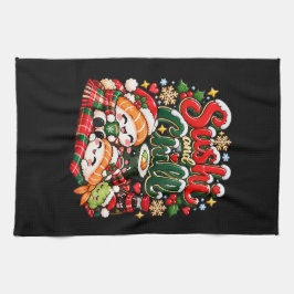 Paño De Cocina Sushi y Navidad Relajada