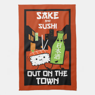 Paño De Cocina Sushi Y Sake FooFooies Napkin