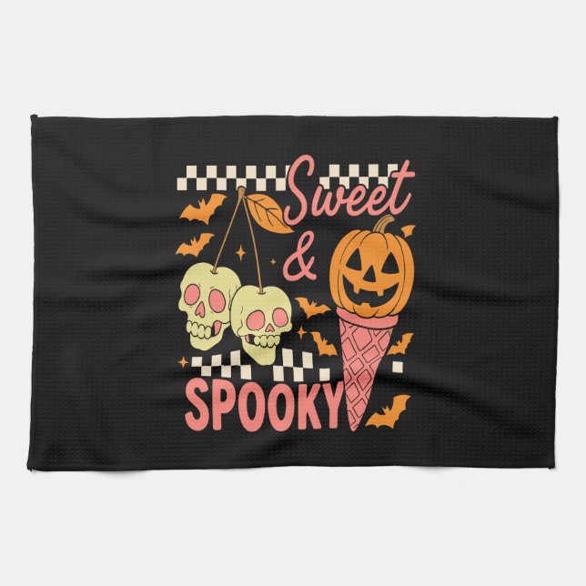 Paño De Cocina Sweet and Spooky Cute Halloween (Horizontal)