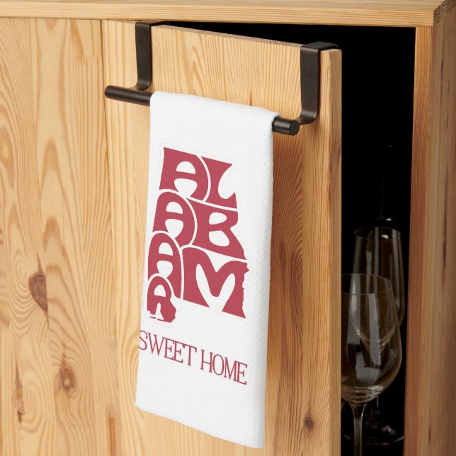 Paño De Cocina Sweet Home Alabama Crimson (Pliegue de tercios)