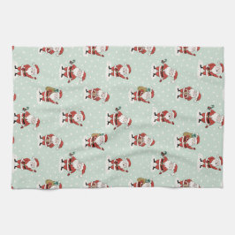 Paño De Cocina Sweet Snowy Santa Holiday Kitchen Towel