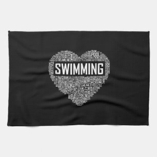 Paño De Cocina Swimming Heartach Swimmer Regalos Swift Lover