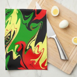 Paño De Cocina Swirls Afrocéntrico