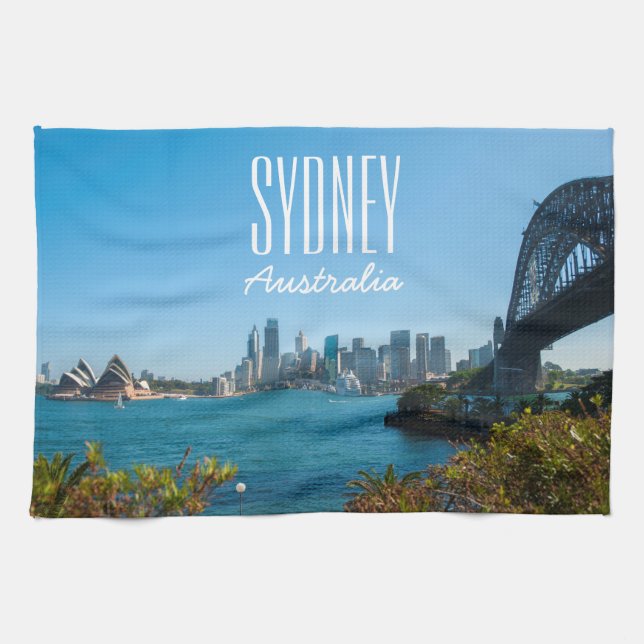 Paño De Cocina Sydney Harbour Bridge & Opera House Skyline (Horizontal)