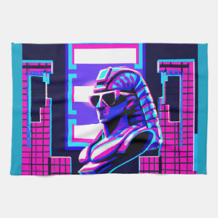Paño De Cocina Synthwave Pharaoh