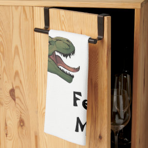 Paño De Cocina ¡T-Rex Feed Me! Dinosaurio Tyrannosauro