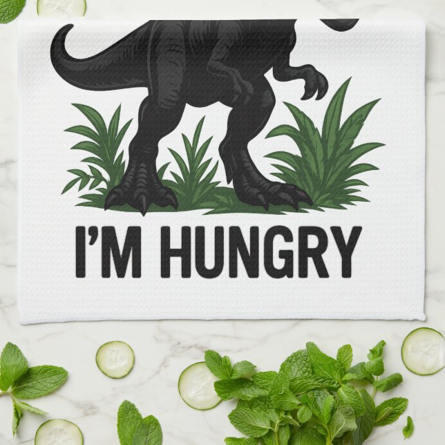 Paño De Cocina T-Rex Hambriento (Doblado)