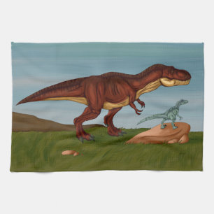 Paño De Cocina T-Rex y Velociraptor