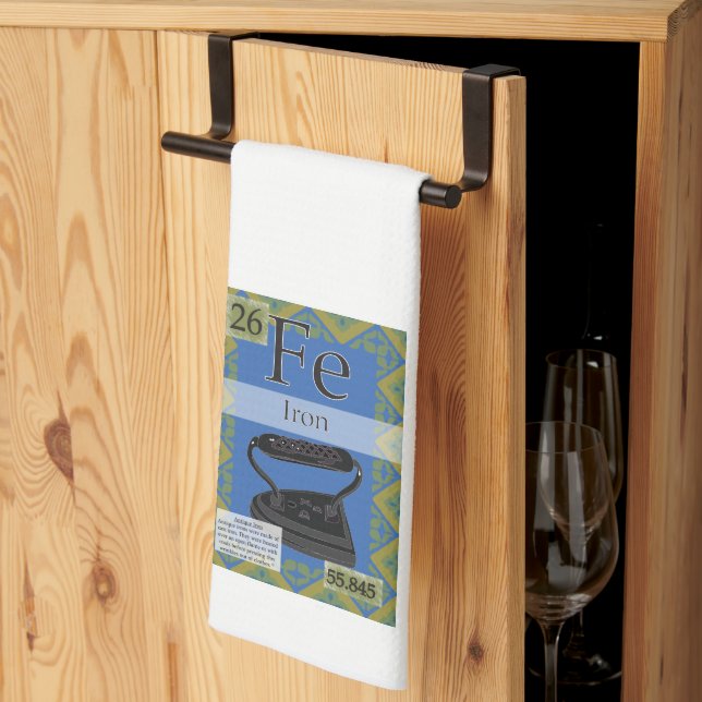 Paño De Cocina Tabla periódica de los elementos (Hierro, Fe) (Pliegue de tercios)