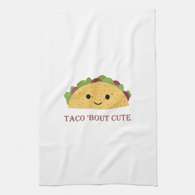 Paño De Cocina Taco Bout Cute Kawaii Taco (Vertical)