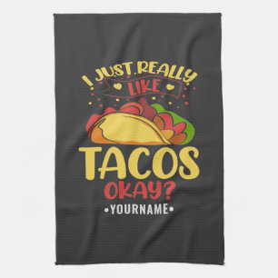 Paño De Cocina Taco Divertido Diciendo Que Me Gusta Mucho Tacos