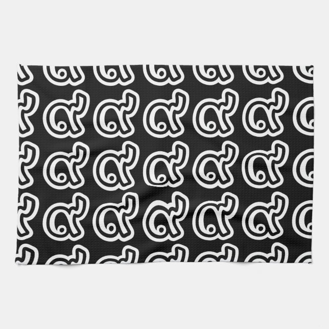 Paño De Cocina Tailandia Lucky Número 9 / Nueve / ๙ (Gao/Kao) Tha (Horizontal)