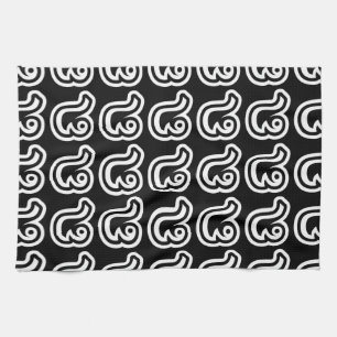 Paño De Cocina Tailandia Número 8 / Ocho / ๘ (Malo/Paet) Tailandé