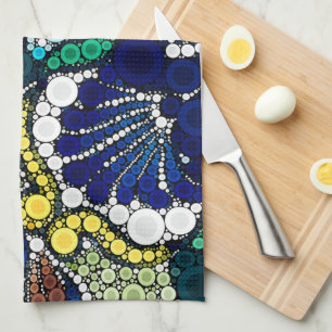 Paño De Cocina talavera colorida cerámica mexicana azul arte foto