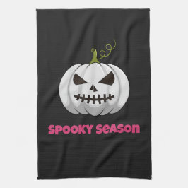 Paño De Cocina Talla de Halloween de temporada espeluznante con c