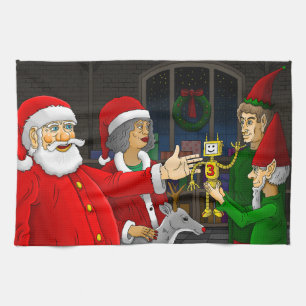 Paño De Cocina Taller de Santa Claus