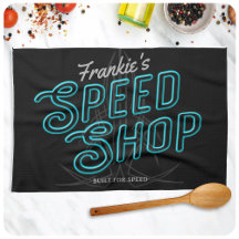 Taller de velocidad personalizado con letrero de n
