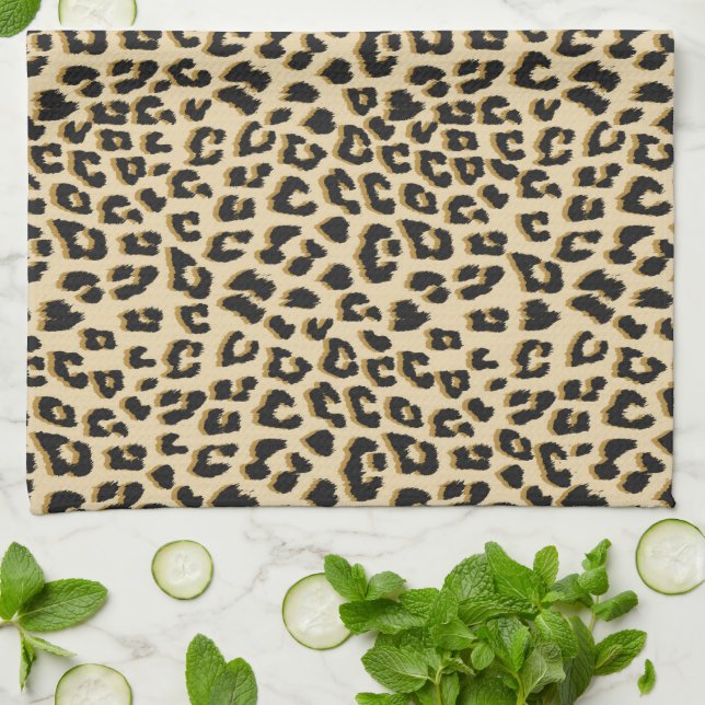 Paño De Cocina Tan Leopard Print (Doblado)