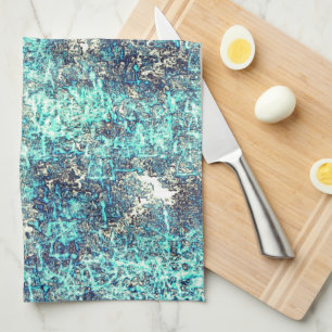 Paño De Cocina Tangle of threads or spongy cyan blue and gray