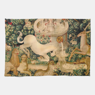 Paño De Cocina Tapices de unicornio encontradas míticas