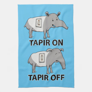 Paño De Cocina Tapir lindo y divertido en Tapir apagado