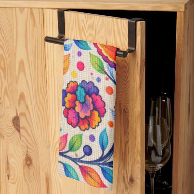 Paño De Cocina Tapiz Bloomwave (Pliegue de tercios)