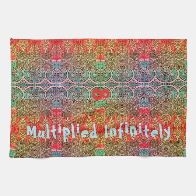 Paño De Cocina Tapiz de misterio antiguo multiplicado indefinidam (Horizontal)