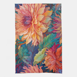 Paño De Cocina Tapiz floral de Dahlia