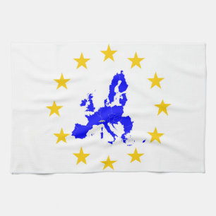 Paño De Cocina Tarjeta de la unión Europea con círculo de