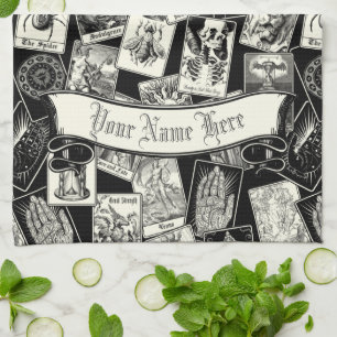 Paño De Cocina Tarjeta gótica tarot victoriana Brujería Apothecar