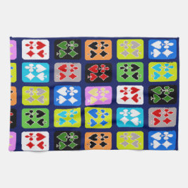 Paño De Cocina Tarjetas de juego divertidas picas de póquer Solit