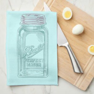 Paño De Cocina Tarro de albañil del vintage (modifique sus