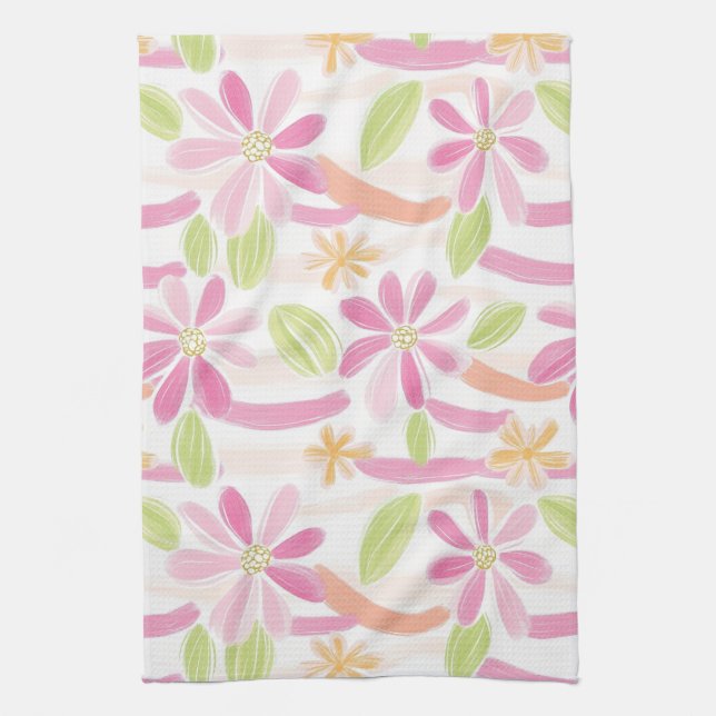Paño De Cocina Tarta Retro Floral (2) (Vertical)