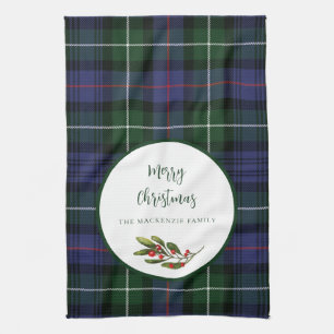 Paño De Cocina Tartan de Navidad de la familia Plaid MacKenzie