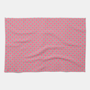 Paño De Cocina Tartán de platillos sin soldadura de color rosa