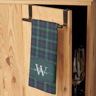 Paño De Cocina Tartan Plaid de Clan Escocés MacKenzie con Monogra