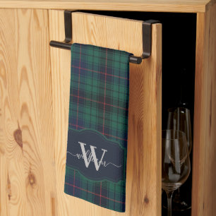 Paño De Cocina Tartan Plaid Escocés Tradicional del Clan Davidson