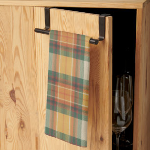 Paño De Cocina Tartan Plaid Patrón de Cosecha de Otoño Cálido