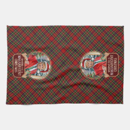 Paño De Cocina Tartan Plaid Santa Trump, Navidades de MAGA